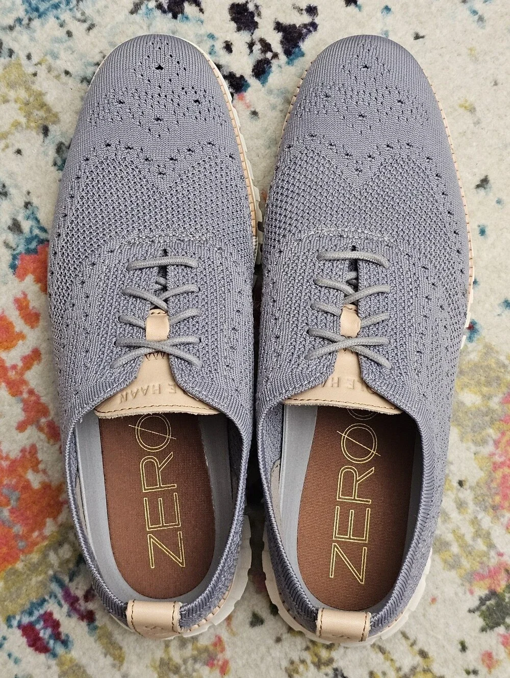 Cole Haan Men's Size 8.5 Zerogrand Stitchlite Oxford Sheos C24944 Ironstone Gray